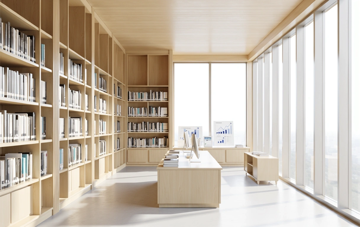 Atmospheric architectural workspace representing precision and clarity