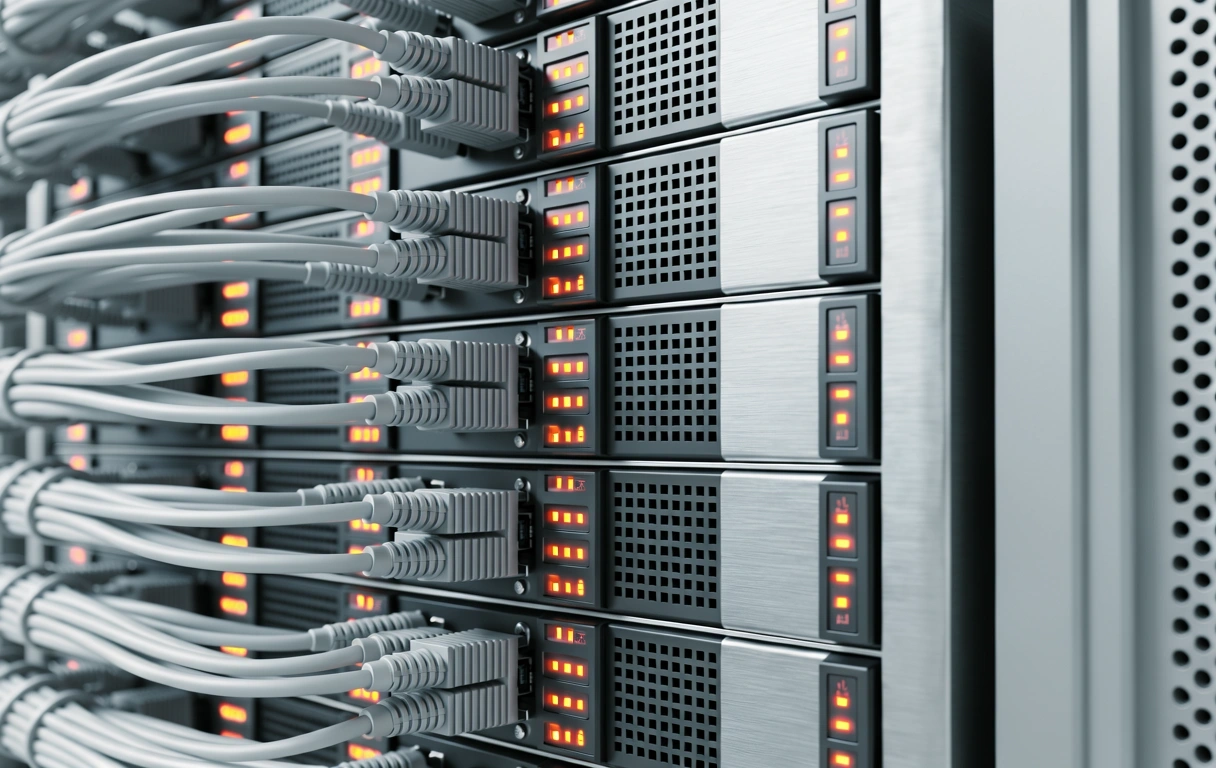 Server infrastructure representing data security and integrity